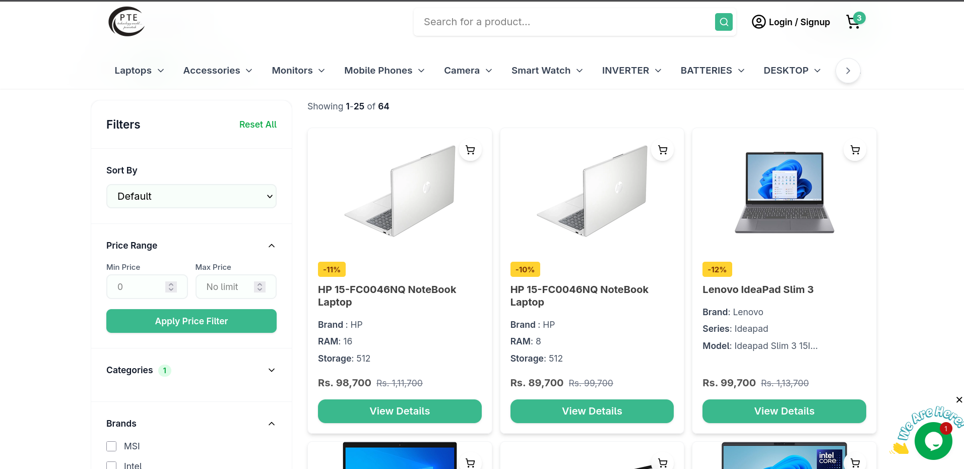 Catalog Search & Filters