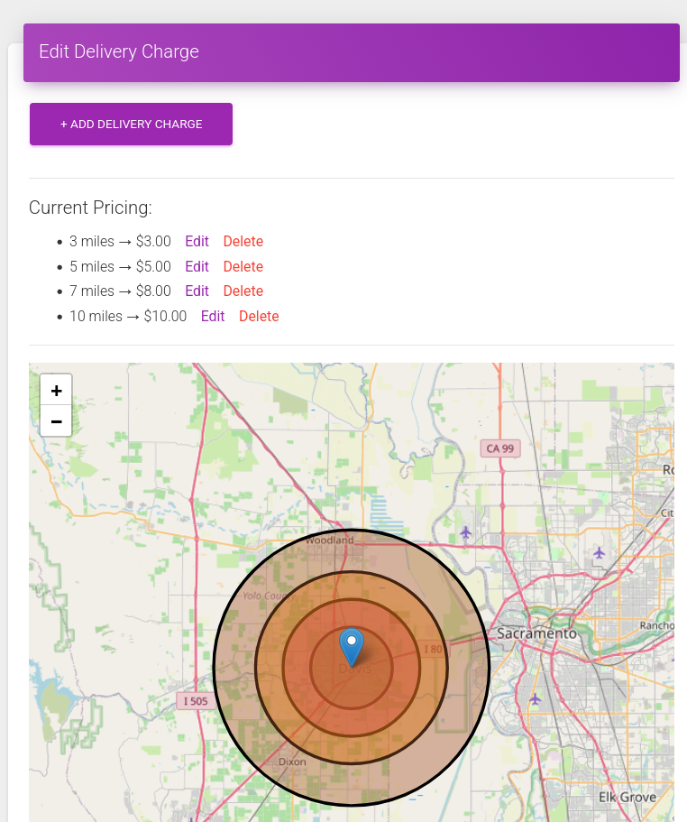 Geo-Fencing & Delivery Zone Management Map