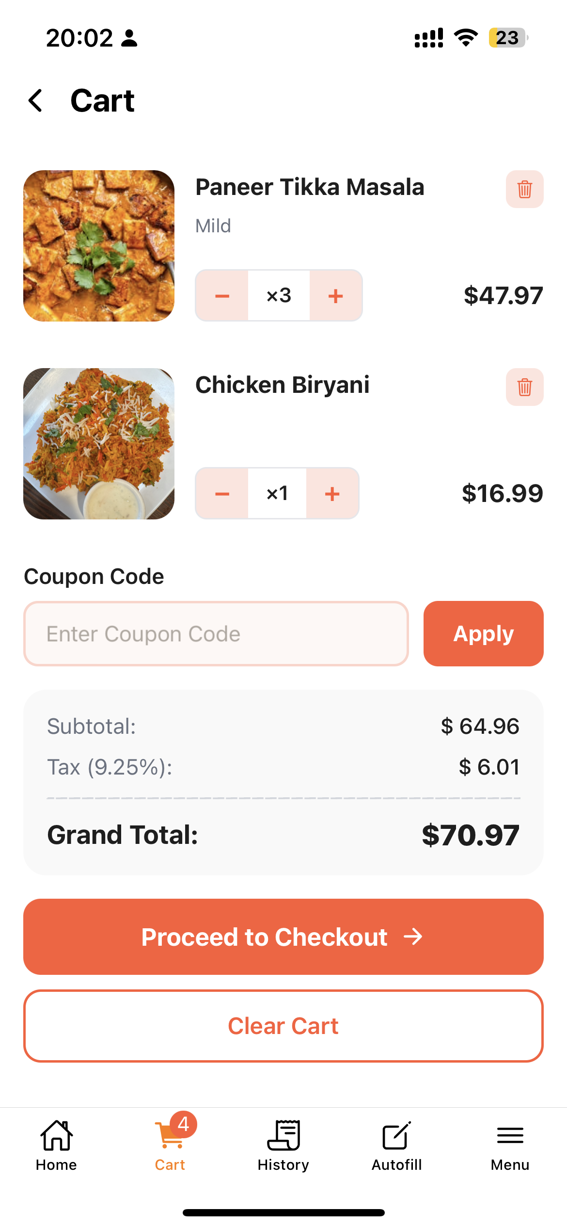 Cart & Price Calculation